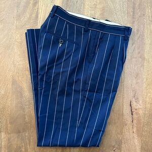 Gant Navy Blue Striped Dress Pants